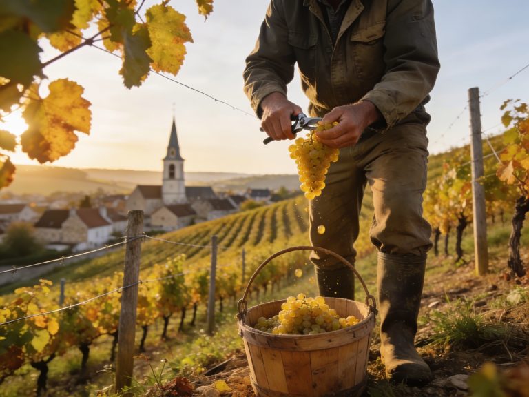 Vendange Récolant-Manipulant en Champagne, près de Reims