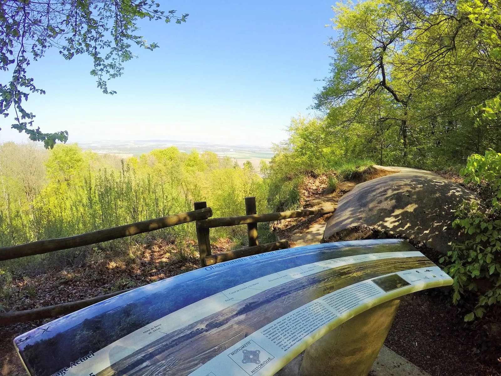 Vue panoramique sur le vignoble depuis l'observatoire du Mont Sinaï à Verzy