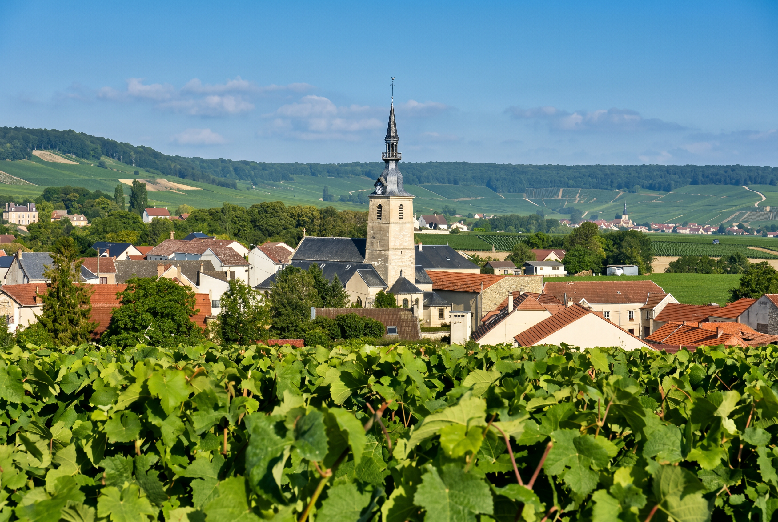 Façades champenoises du village de Rilly-la-Montagne